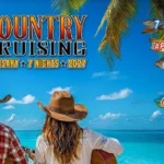 Country Cruising 2027 promotional poster featuring a couple overlooking the sea.