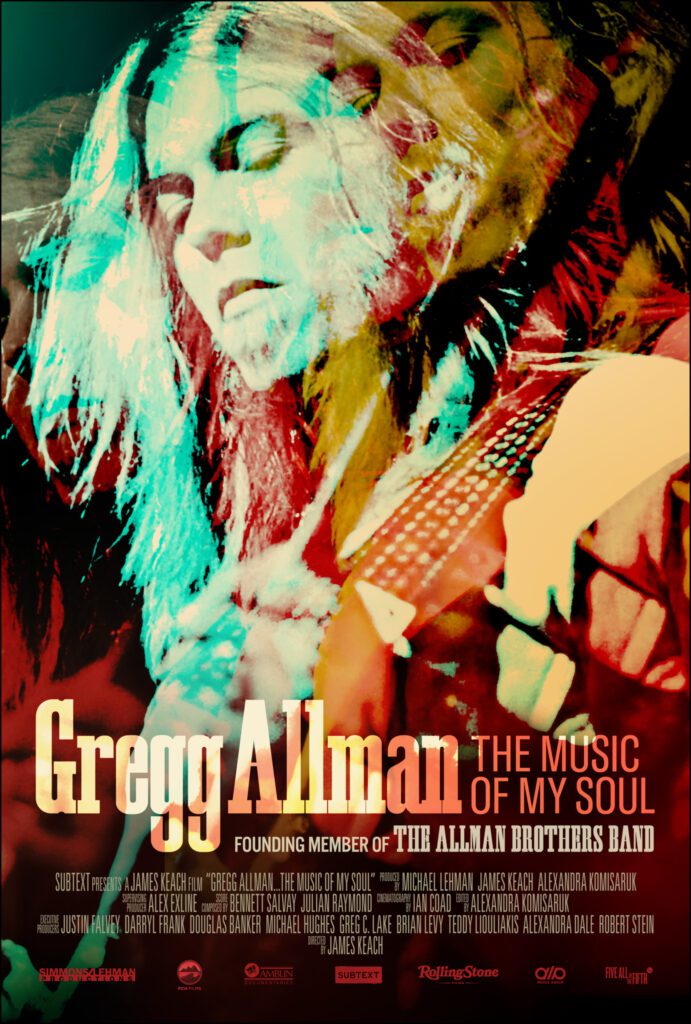 Poster for Gregg Allman: The Music of My Soul, with a portrait of Gregg Allman