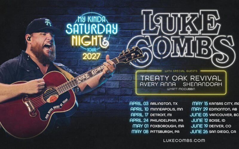 Luke Combs My Kinda Saturday Night Tour 2027 announcement with concert dates